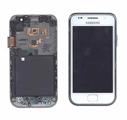 Матриця з тачскріном модуль для Samsung Galaxy S GT-I9000 білий з рамкою