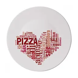 Блюдо для піци Bormioli Rocco Ronda I Love Pizz Red, 33 см (419320F77321753)