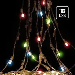 Гірлянда ColorWay Каскад LED 126 9 x 1.5 м 8 функцій різнокольорова USB (CW-G-126L91CUMC) - мініатюра 2
