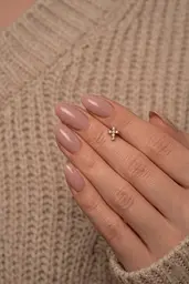 Сережка для хеліксу з жовтого золота Хрестик (з40102) - мініатюра 6