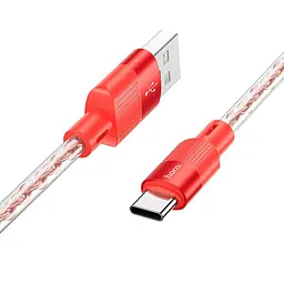 Кабель HOCO Type-C Crystal junction silicone charging data cable X99 1m, 3A