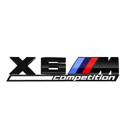 Емблема напис X6M competition для BMW чорна пластик (на скотчі)