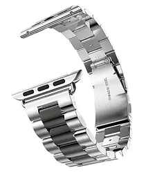 Браслет BeWatch для Apple Watch series 3/4/5/6 із шириною корпусу 38/40мм Duo класичний сталевий Сріблясто-Чорний (1025411) - мініатюра 3