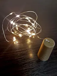 Гірлянда на прищіпках Xmas 20 Led Copper Bottle Warm White - мініатюра 4