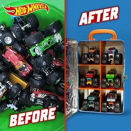 Контейнер для зберігання автівок Hot Wheels серії Monster Trucks металевий (HWCC21) - мініатюра 6