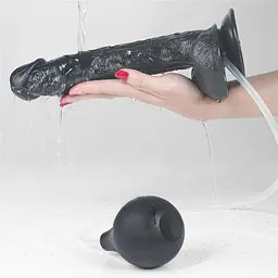 Фалоімітатор LoveToy Squirting 11'' 28 см чорний - мініатюра 7