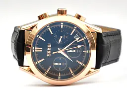 Чоловічий годинник Skmei Prestige 9127 Black класичні - мініатюра 3