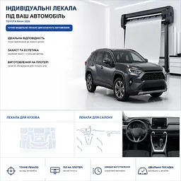 Набір Плівок захисних для салону Toyota RAV4 V (XA50) 2018-2025 TPH (Кансолі Дисплея Ручок) Тип 3 - мініатюра 3