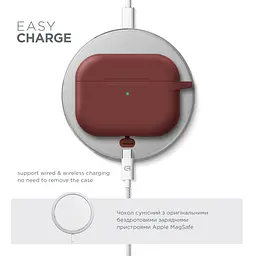 Силіконовий чохол для навушників Apple AirPods Pro 3, Hang Case, коричневий, ультратонкий захисний кейс товщиною 2 мм, захист від подряпин, пилу та ударів, компактний, з карабіном для кріплення, ArmorStandart (ARM88283) - мініатюра 7