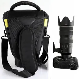 Сумка для фотоапарата Nikon 31х18х22 см Black-Yellow (IBF082BY) - мініатюра 10