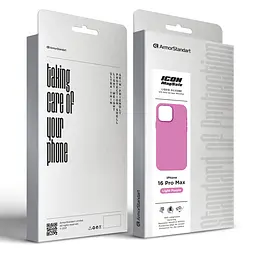 Силиконовый чехол с MagSafe для Apple iPhone 16 Pro Max, ICON2 MagCase, фиолетовый, противоударный, панель с мягкой подкладкой, защита всего корпуса, поддержка беспроводной зарядки, совместим с защитными стеклами и пленками, ArmorStandart (ARM80197) - мініатюра 10