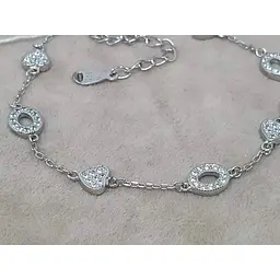 Срібний браслет TOP Silver з фіанітами. 550072Б - мініатюра 2