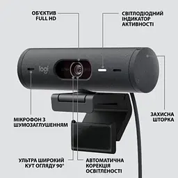Веб-камера Logitech Brio 505 for Business Graphite (960-001459) - мініатюра 6