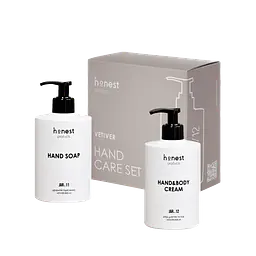 Подарунковий набір мило та крем для рук Honest products vetiver