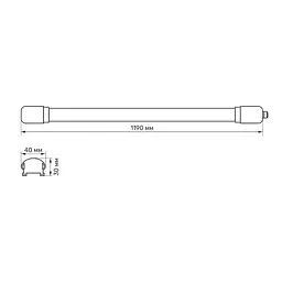 Світильник лінійний Titanum LED IP65 36W 6500K 1.2 м (TL-BNW-36126) - мініатюра 3