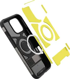 Оригінальний протиударний чохол для iPhone 16 Pro Max Spigen Slim Armor MagSafe Gunmetal ACS08033 з підставкою (MagFit) - мініатюра 7