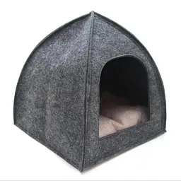 Будинок для котів та малих порід собак Zoo-hunt із фетру Джейн №1 35х35х36 см сірий (ZH4948-1)