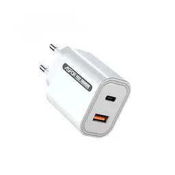 Мережевий зарядний пристрій Aspor A806 Fast Charger (USB/USB-C/3A/33W) + кабель Type-C – Lightning- білий - мініатюра 2