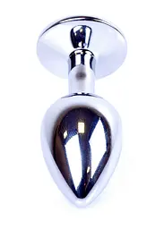 Анальна пробка Jewellery Silver Plug Green - мініатюра 7