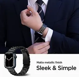 Ремінець Spigen Modern Fit для Apple Watch 42/44/45/49mm Silver (062MP25404) - мініатюра 9