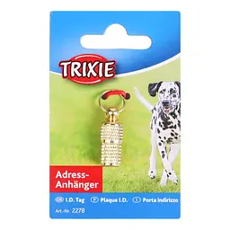 Адресник-капсула Trixie для собак, золото - мініатюра 2