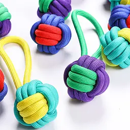 Іграшка для собак Derby Dog Rope Toy - Ball with Long Handle