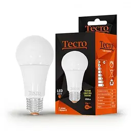 Світлодіодна лампа E27, 11 Вт, 3000K, A60, Tecro, 1050 Лм, 220V (T-A60-11W-3K-E27)