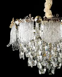 Золота підвісна люстра з кришталевим декором Splendid Ray L8251/480*H290/9, 48 см на 9 ламп. - мініатюра 3