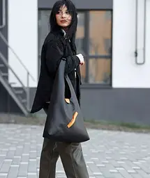 Сумка жіноча Sambag HOBO M чорний 35 х 40 х 8 см (53200129) - мініатюра 7