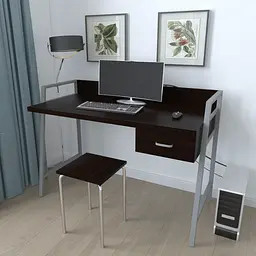 Письмовий стіл Ferrum-decor 750x1200x600 Сірий метал ДСП Венге Магія 32 мм (FRD-105376)