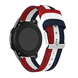 Тканинний ремінець Watchbands Cloth для Samsung Gear S3 Samsung Galaxy Watch 46mm Silver - червоно-синій (WB007CLOTHREDBLUE) - мініатюра 2