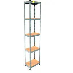 Металевий стелаж Emby Light Series (розмір 2400х450x300мм) 5 полиць ДСП до 100кг Оцинкований