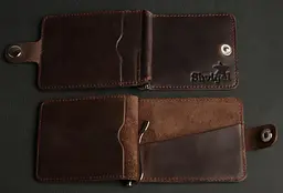 Чоловічий шкіряний затиск для купюр SHVIGEL 10.7х7.5 см acs0015863 - мініатюра 2