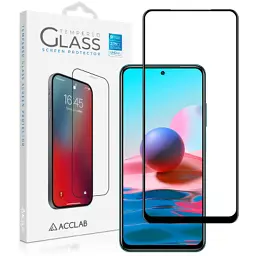 Скло захисне ACCLAB Full Glue Xiaomi Redmi Note 10 Black (1283126511295)