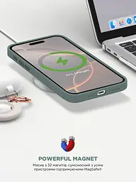 Силиконовый чехол с MagSafe для Apple iPhone 16 Pro Max, ICON2 MagCase, зеленый, противоударный, панель с мягкой подкладкой, защита всего корпуса, поддержка беспроводной зарядки, совместим с защитными стеклами и пленками, ArmorStandart (ARM81323) - мініатюра 9