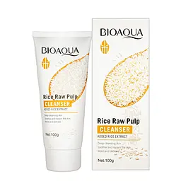 Пінка для вмивання обличчя Bioaqua Rice Raw Pulp Cleancer з екстрактом рису