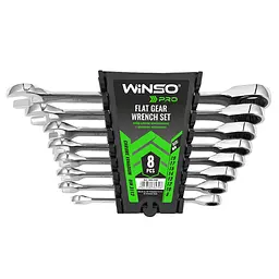 Набір ключів Winso Pro комбіновані з тріскачкою CR-V 8шт (8-10-12-13-14-15-17-19мм)(900208)