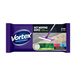 Серветки для прибирання Vortex Tropical Oasis Вологі для підлоги 15 шт. (4823071663525)