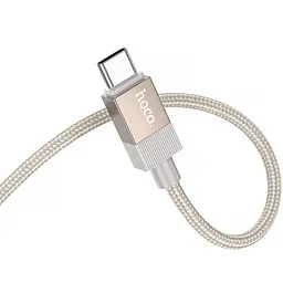 Аудіо кабель Aux Hoco UPA32B Clever digital Type-C to AUX 3.5 мм 1 м Gold - мініатюра 4
