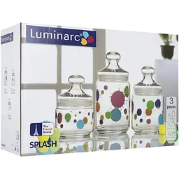 Набір банок Luminarc Splash 3 предмети 0.5 мл 0.75 мл 1 л (P2319) - мініатюра 3