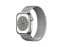 Смарт-годинник Apple Watch Series 8 GPS + Cellular 41mm Silver S. Steel Case w. Milanese Loop Silver (MNJ73/MNJ83)