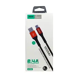 Кабель Aspor A168 USB – Type-C 2.4A/1м- чорний
