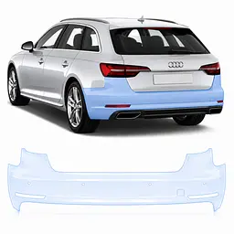 Антигравійна захисна бронеплівка за лекалами для Audi A4 B9 2015-2019 - задній бампер