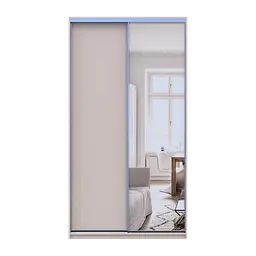 Шафа купе Doros Сіті Лайт Кашемір 1 ДСП / 1 дзеркало 120х45х225 (80736338) - мініатюра 2