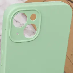 Чохол Silk Full Camera Protective (AA) NO LOGO для Apple iPhone 13 (6.1") Зелений / Pistachio - мініатюра 5
