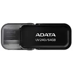 USB флеш накопичувач ADATA 64GB UV240 Black USB 2.0 (AUV240-64G-RBK)