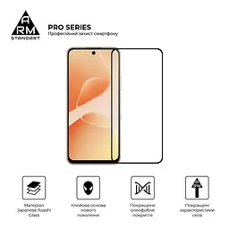 Захисне скло на Infinix Hot 60 5G з олеофобним покриттям, Pro, повне проклеювання, антистатичний і пиловідштовхуючий шар, 9H, самоклеючеся, 2.5D, на весь екран, антистатичний клей, ArmorStandart (ARM87300) - мініатюра 2