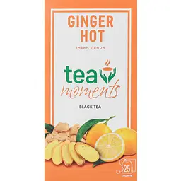 Уцінка. Чай чорний Tea Moments Ginger Hot з імбиром та лимоном 25 пакетиків (923179) - мініатюра 1