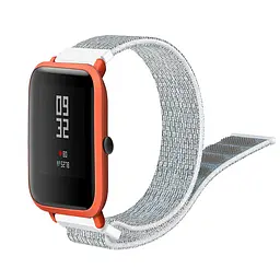 Ремінець BeWatch нейлоновий липучка 20 мм для Xiaomi Amazfit Bip Білий (1011311) - мініатюра 2