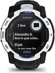 Смарт-годинник Garmin Instinct 3 50mm Solar Whitestone with Black Band (010-02935-03) - мініатюра 2